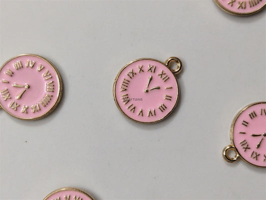 Clock Charms Pink