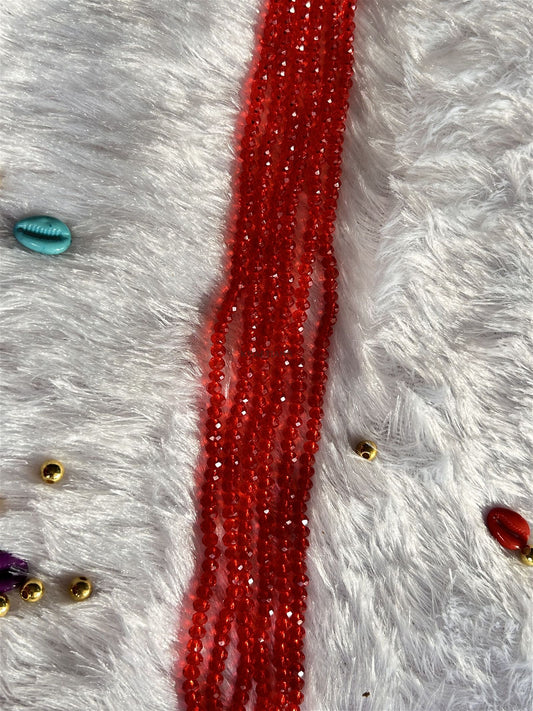 Crystal Beads 4mm Red