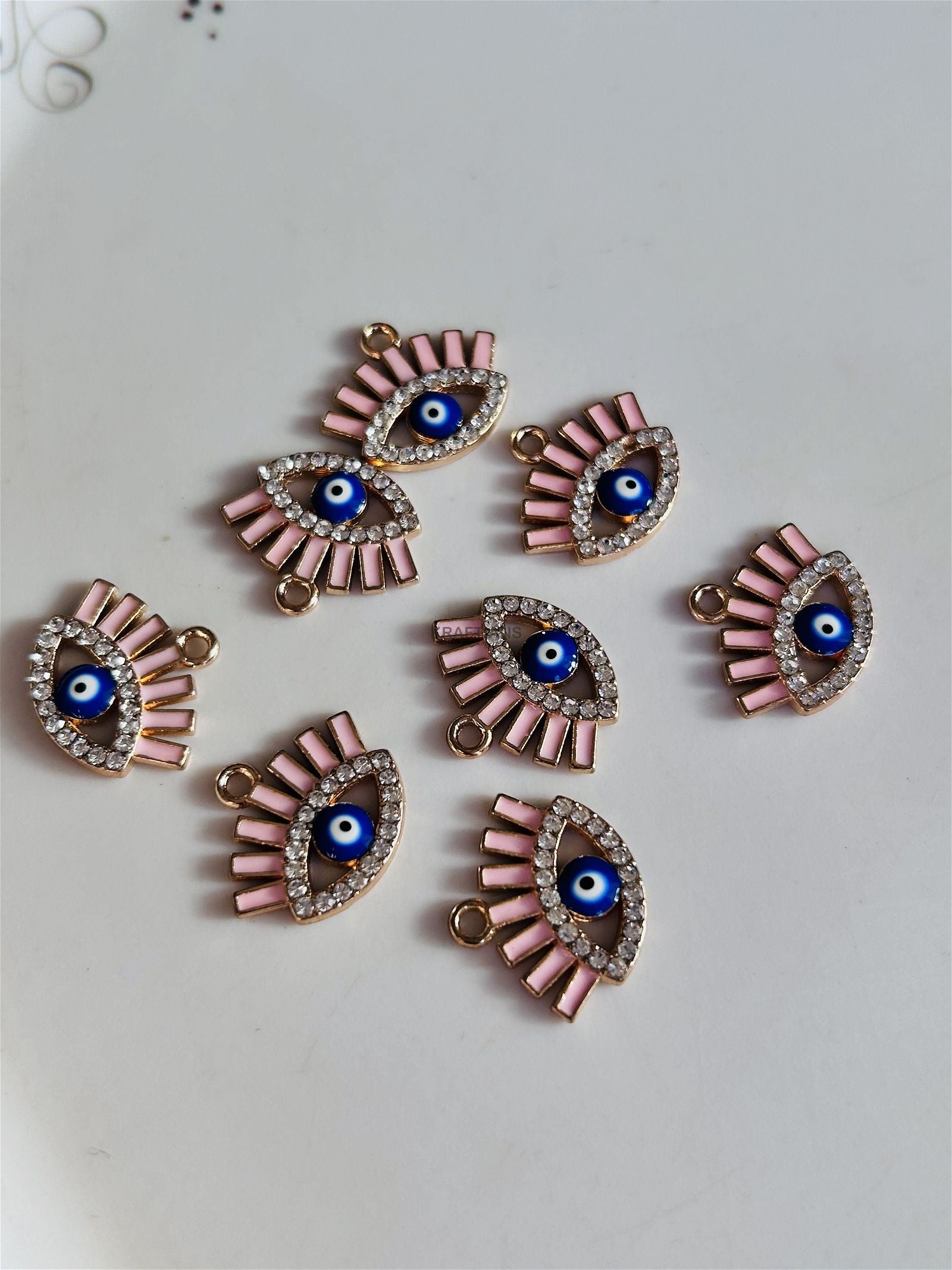 Evil Eye Pendant Pink