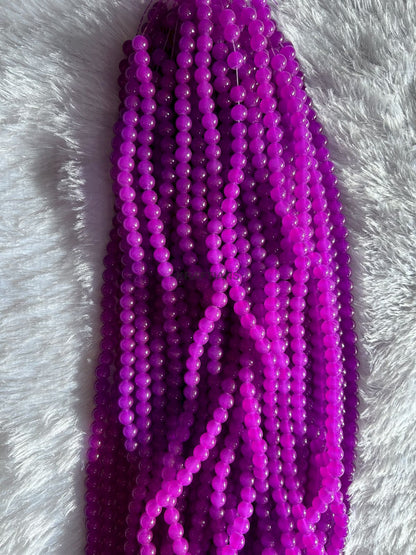 Glass Beads 8mm Dark Purple
