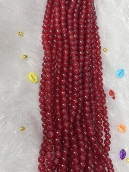 Glass Beads 8mm Dark Red