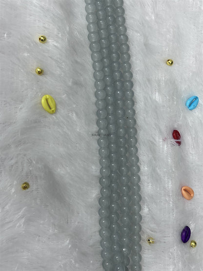Glass Beads 8mm Grey