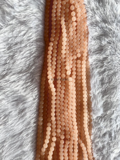 Glass Beads 8mm Light Peach
