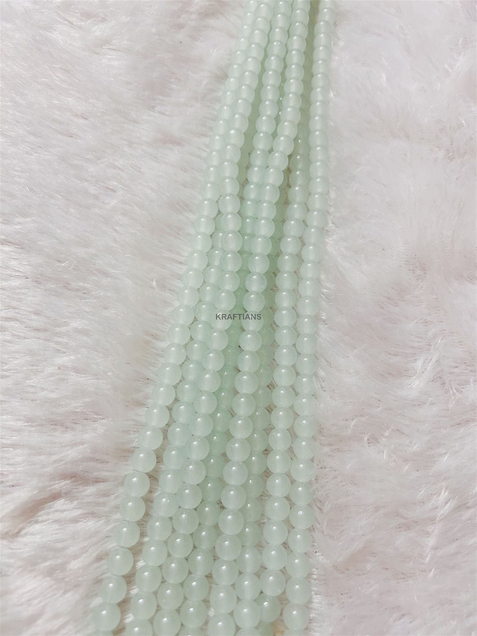Glass Beads 8mm Pastel Blue