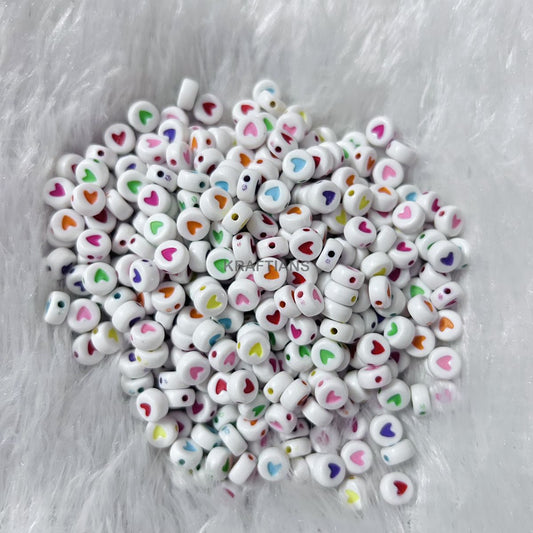 Heart Beads | Multicolor | 20 grams pack |