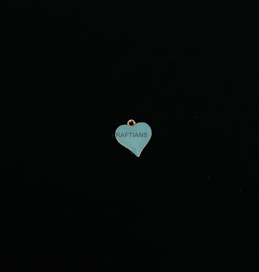 Heart Charms Light Blue