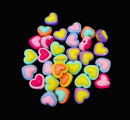 Heart Phone Charms | Multicolor | Pack of 10 |