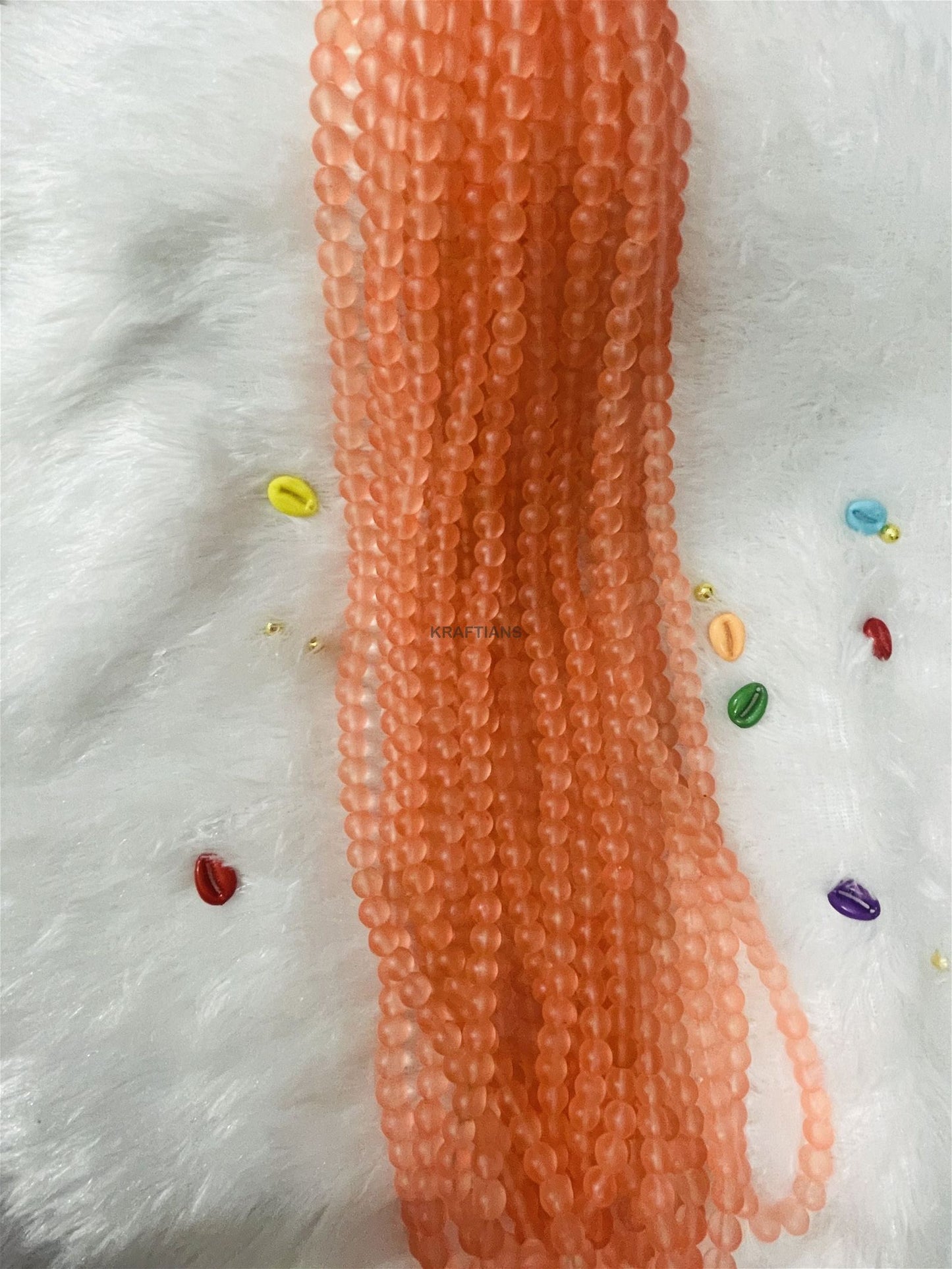 Ice Beads 8mm Peach