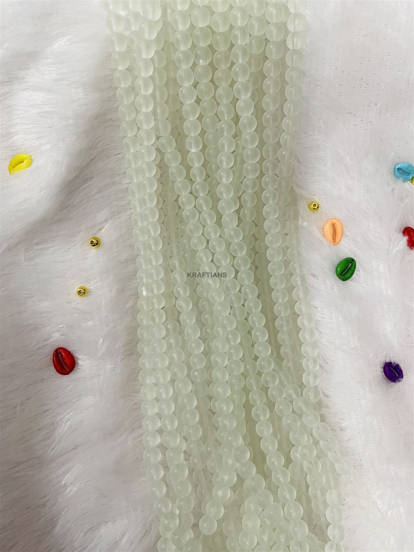 Ice Beads 8mm White