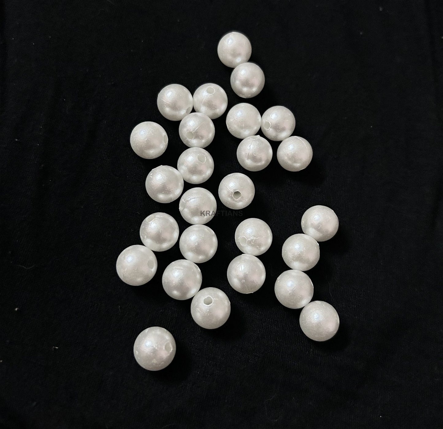 Plastic Beads White 12mm