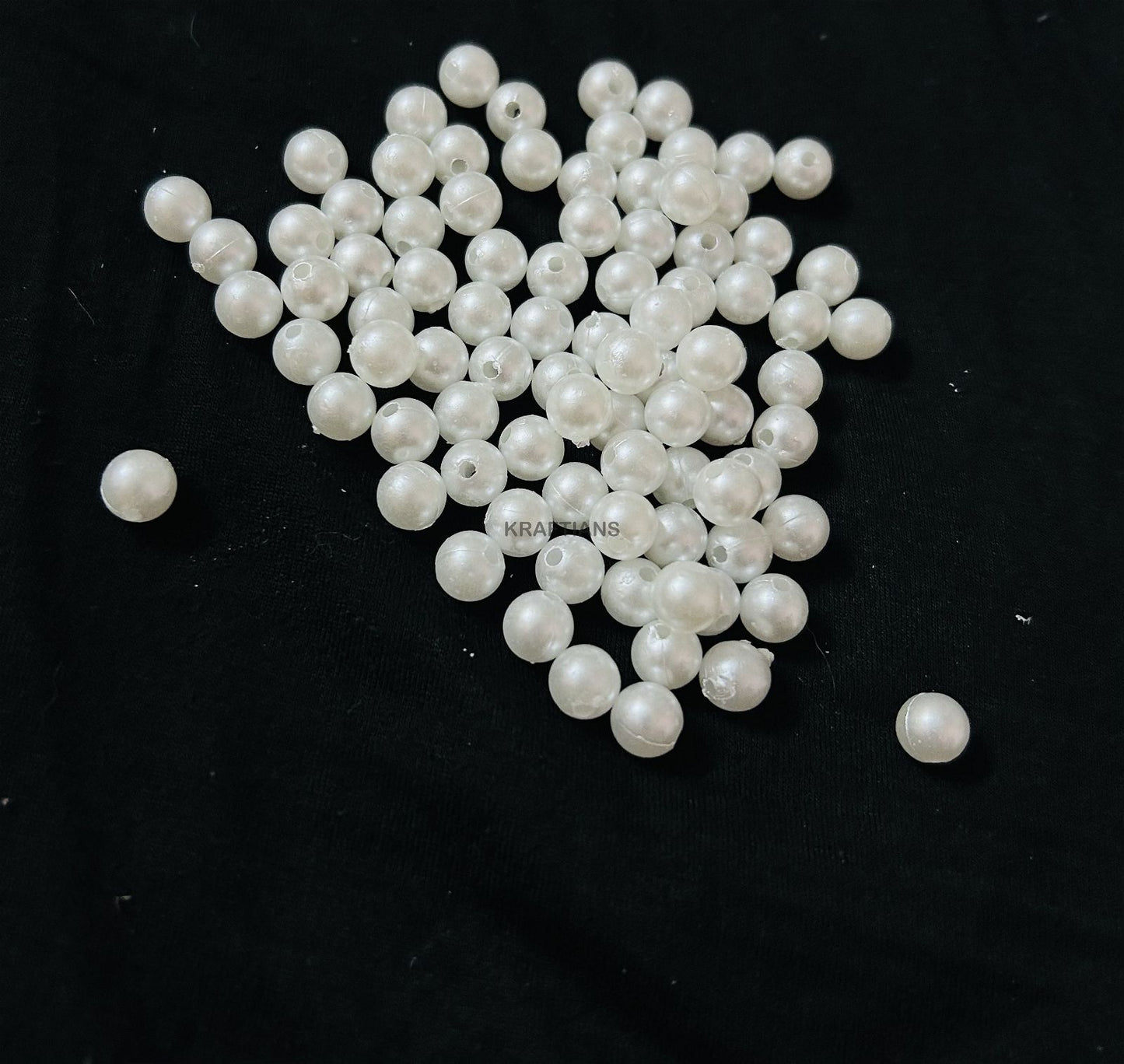 Plastic Beads White 8mm