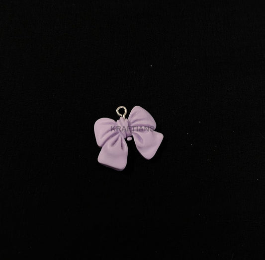 Ribbon Bow Phone Charms Purple