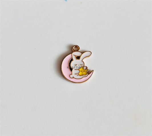 Sleepy Bunny Charms Pink