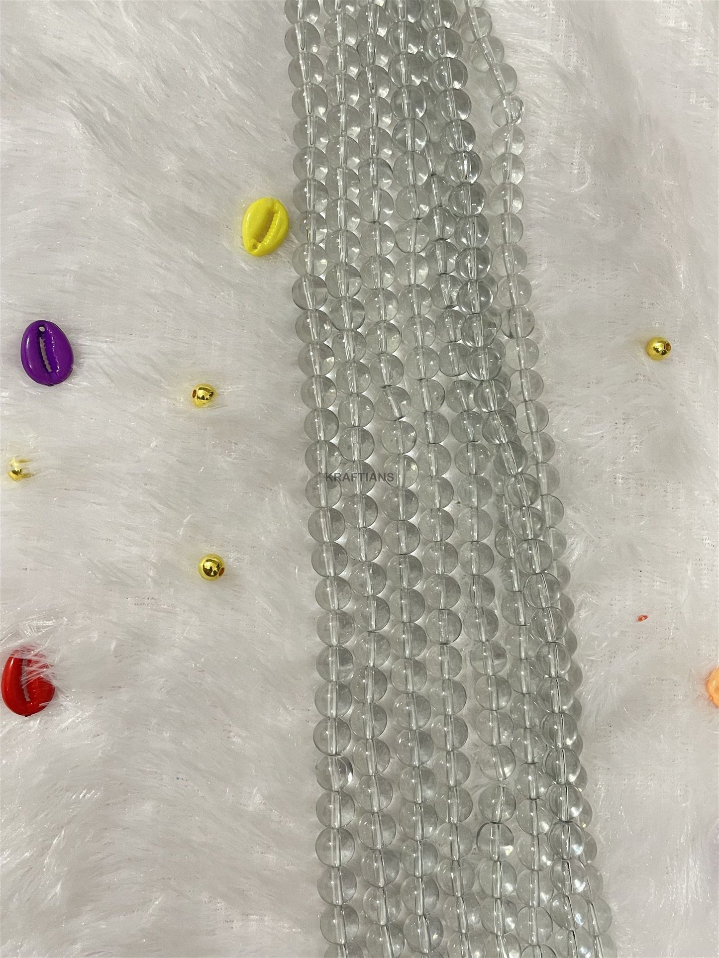 Transparent Beads 8mm Grey