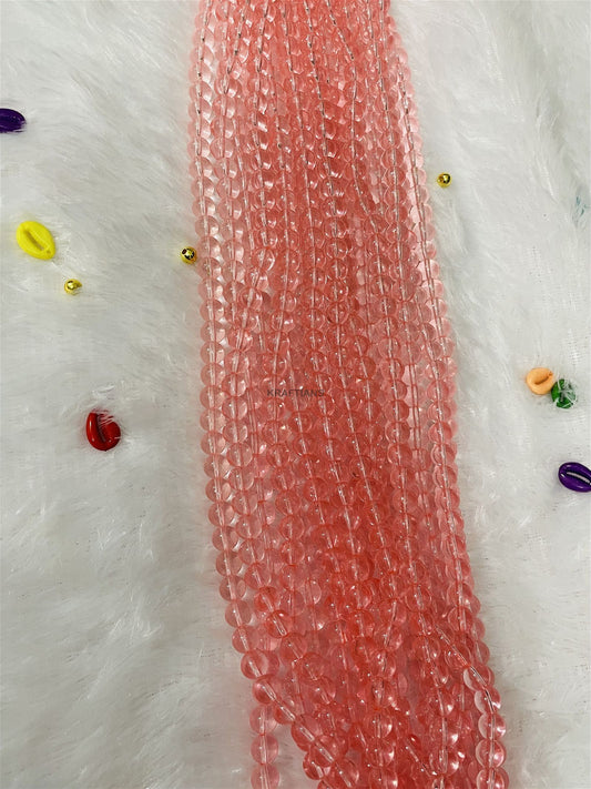 Transparent Beads 8mm Peach