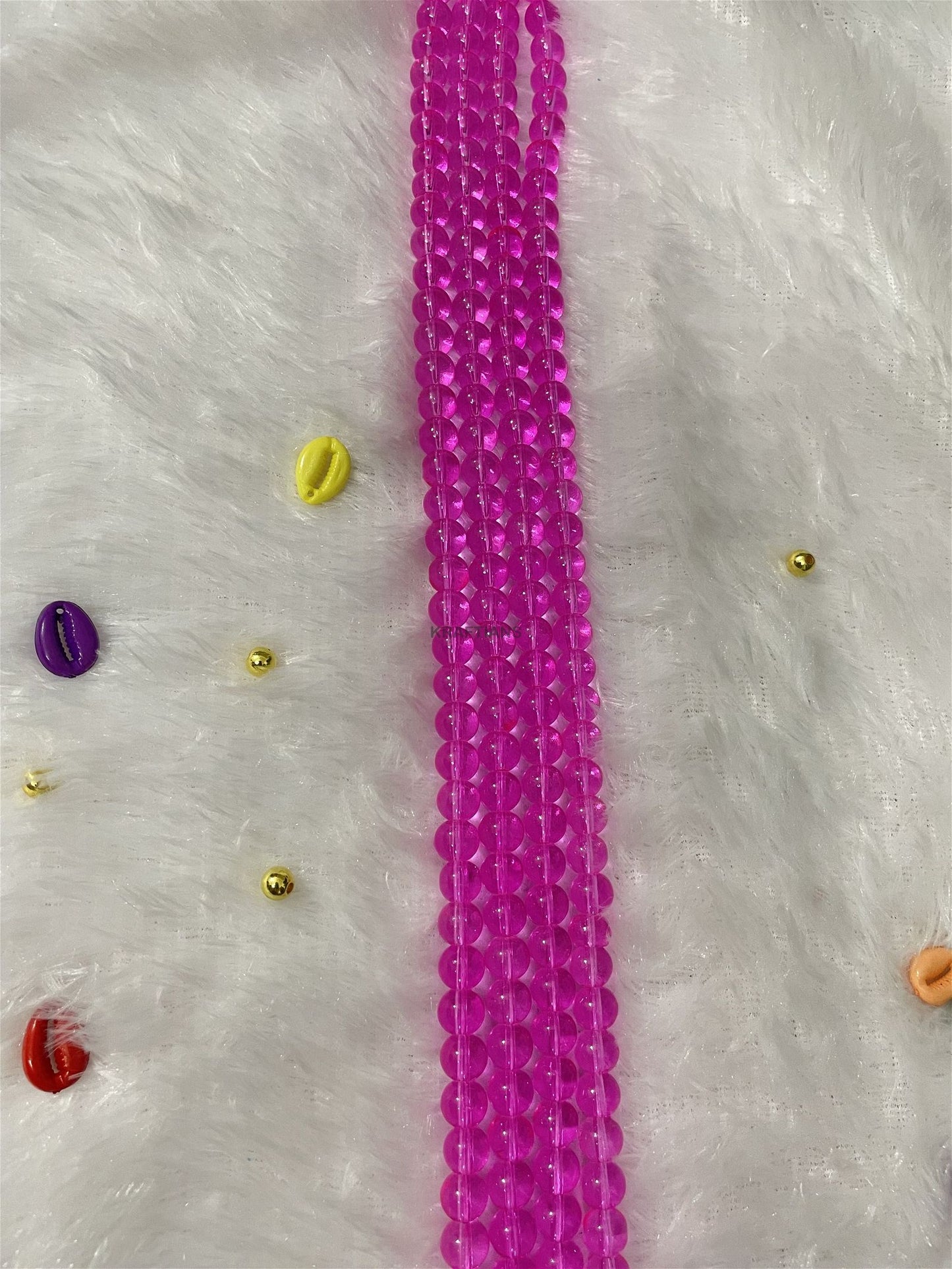 Transparent Beads 8mm Pink