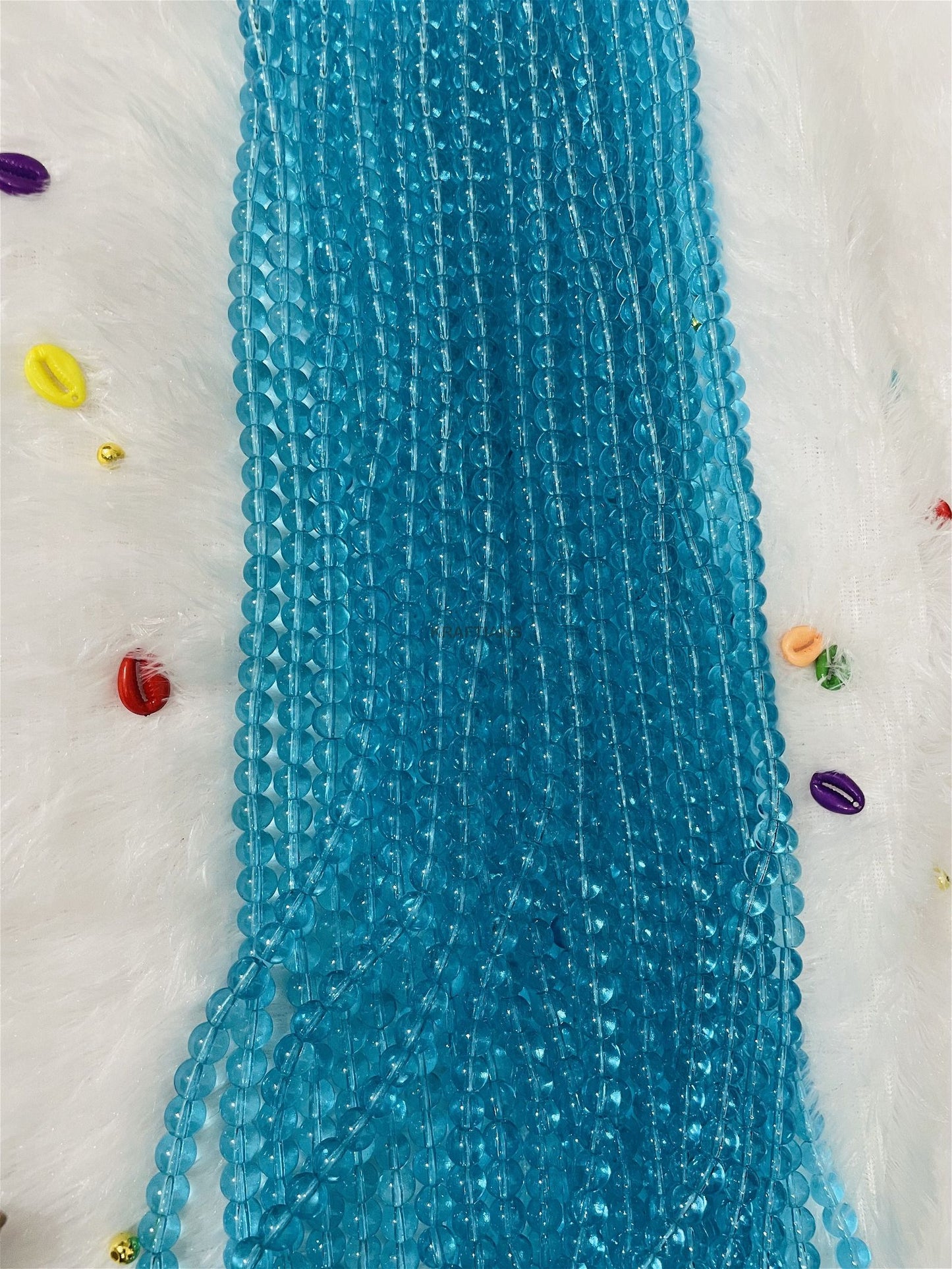 Transparent Beads 8mm Sea Blue